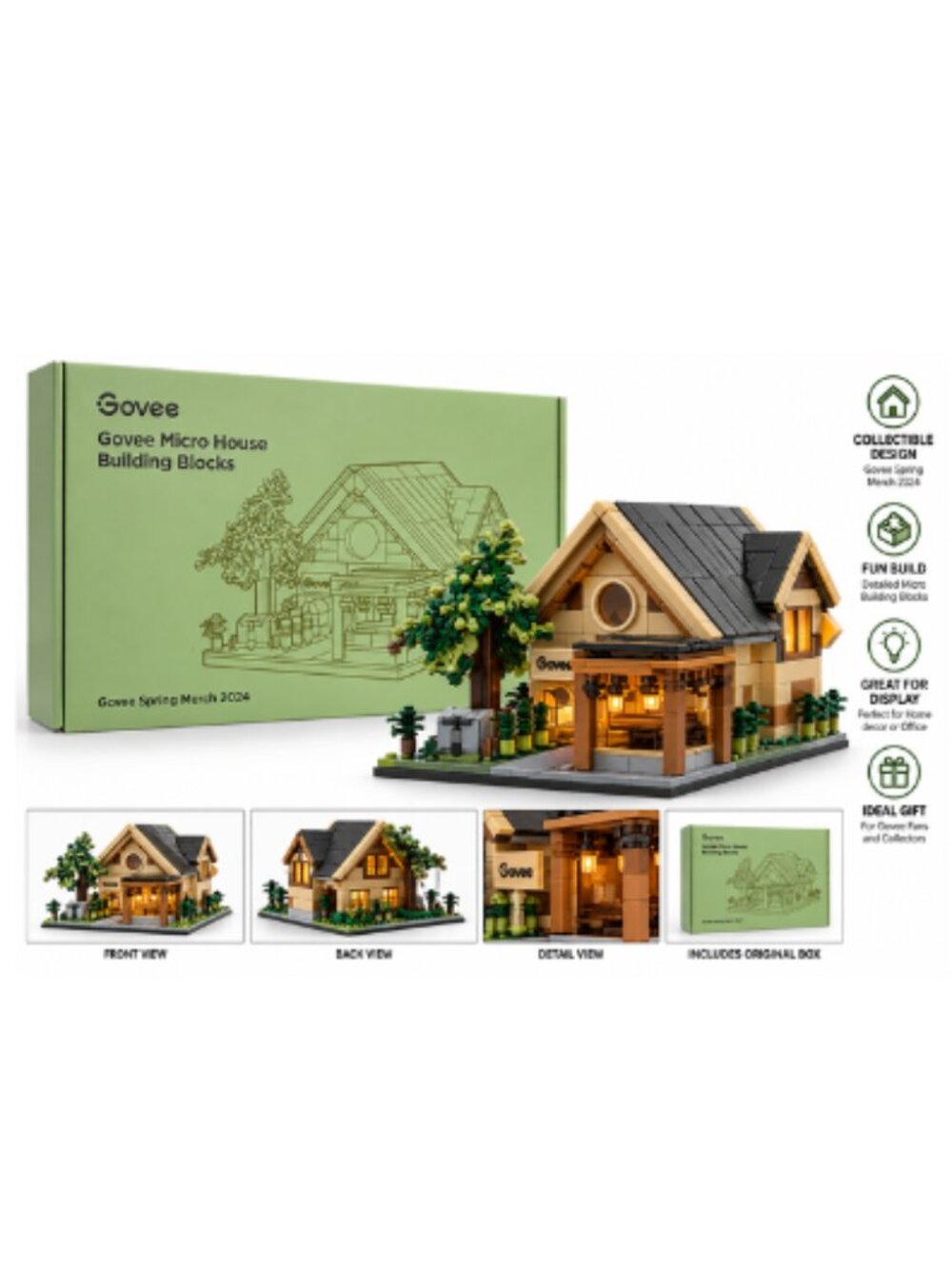 Govee Micro House Building Blocks 947 Pieces Spring Merch 2024 New in Box